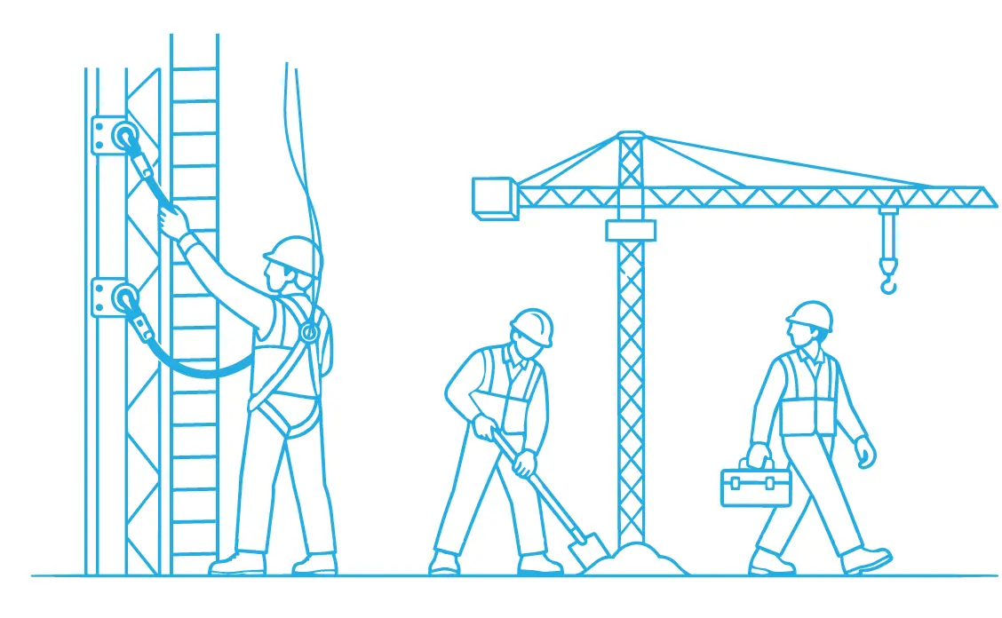 Workers taking part in a training session
