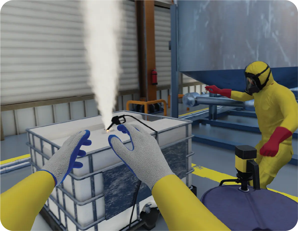 Industrial safety scenarios from the ProVR content library