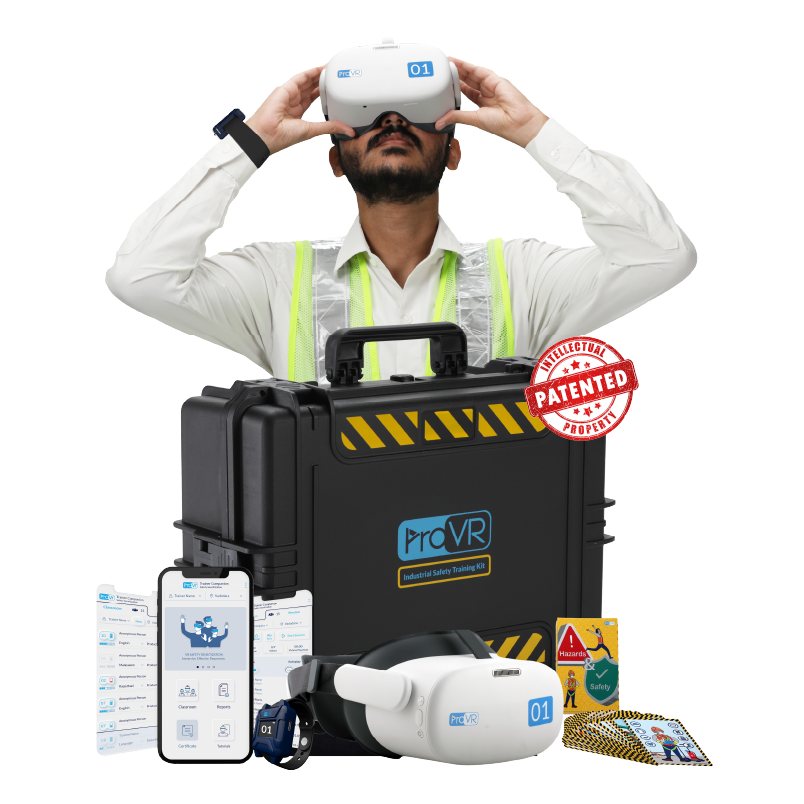 ProVR Safety portable kit with headsets and trainer-led classroom equipment