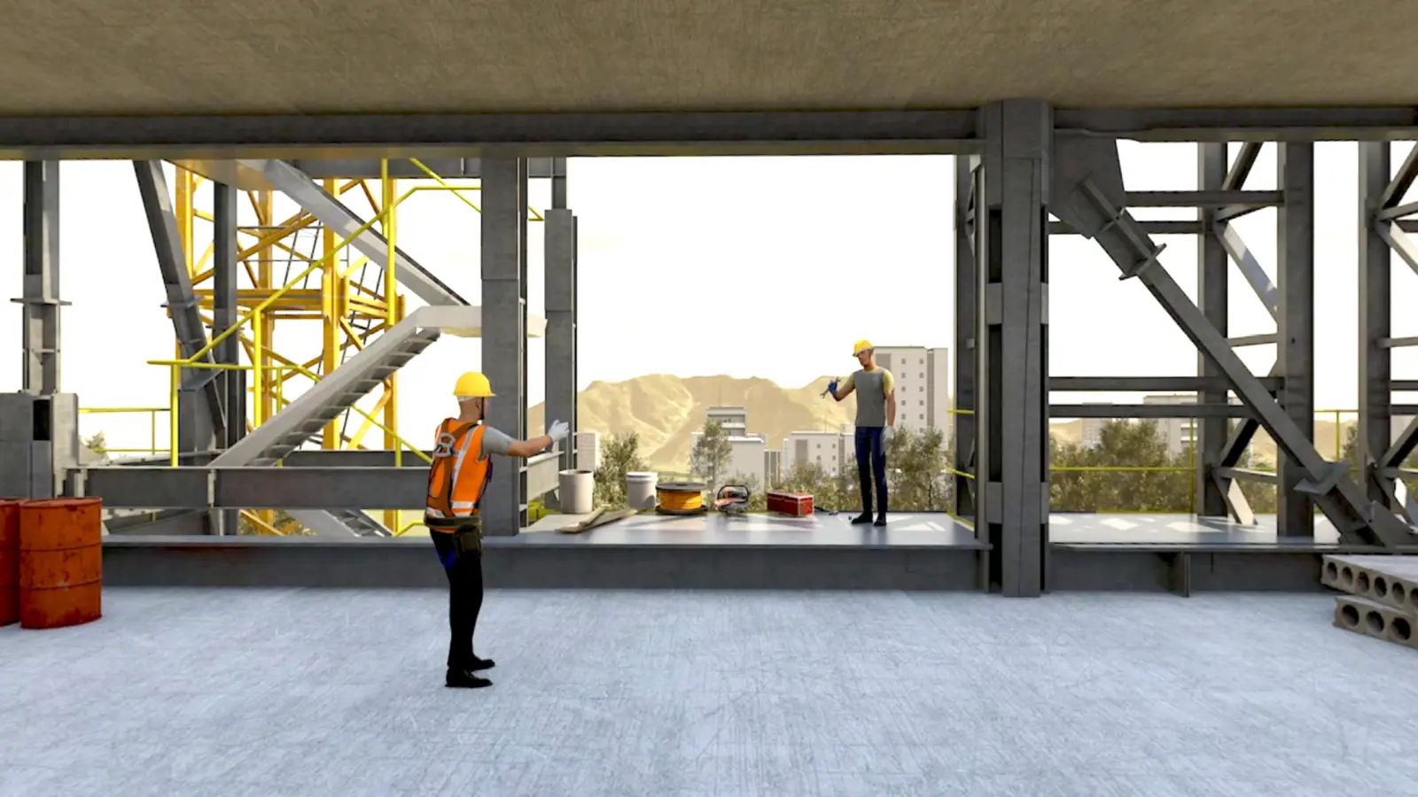 Work at Height VR training scenario