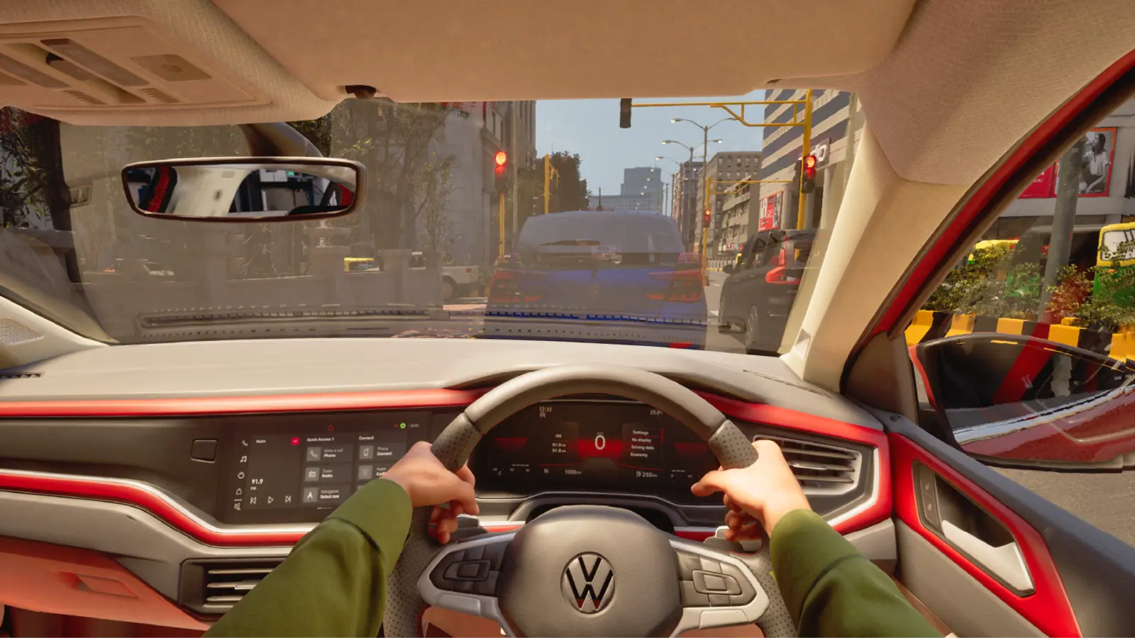Driving Safety VR training scenario